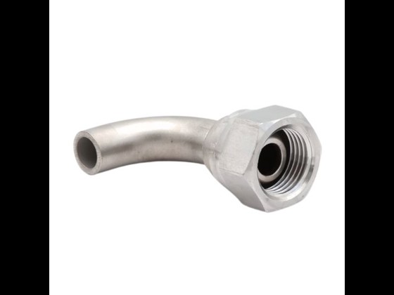 Alfotech's BSP Mutter mit 60° Kegel und 90° Bogen wird zum Anschweißen an Faltenbalgschläuche verwendet. Hergestellt aus Edelstahl. Bestellen Sie online.